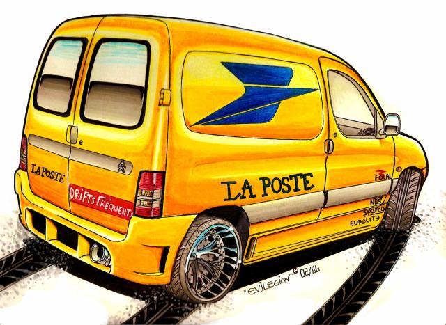 voiture de la poste miniature